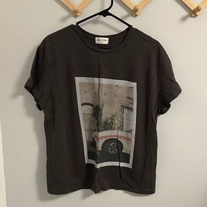 Denim Forum Graphic T-Shirt with Car Print